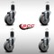 Service Caster 4'' SS Thermoplastic Rubber Wheel Swivel 1-5/8'' Expanding Stem Caster Set, 4PK SCC-SSEX20S414-TPRB-158-4 - alternate 2